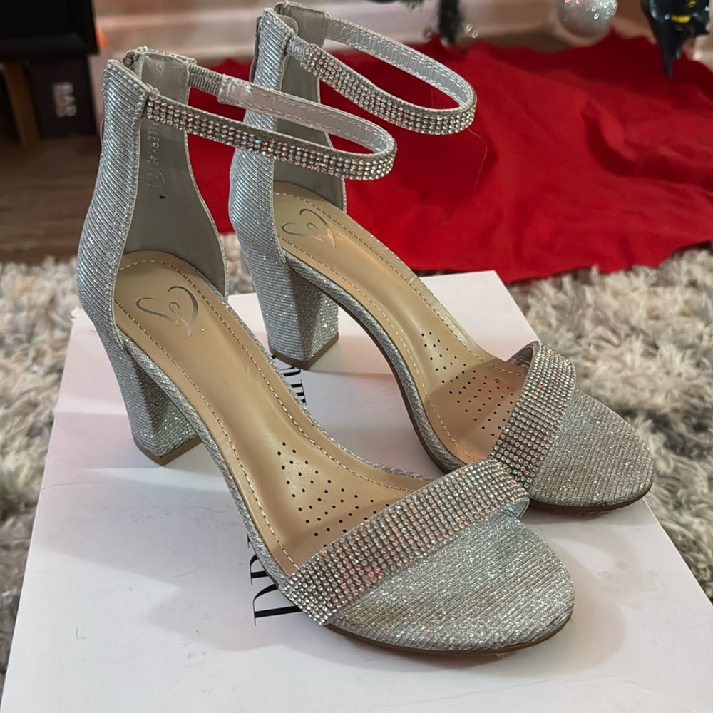 Jeweled high heels